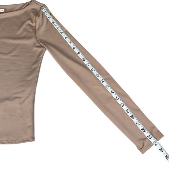 LUSH Double Lined Thick Long Sleeve Top Scoop Neck Size Small New WithOut Tag - Picture 8 of 10